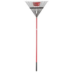 ACE Leaf Rake Steel Tine 24 in W Tine 24 Tine Fiberglass Handle 54 in L Handle