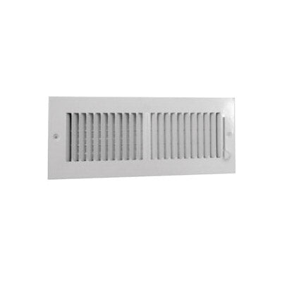 AmeriFlow Sidewall Register 7-1/2 in W 40 deg Air Deflection 2-Way Steel White