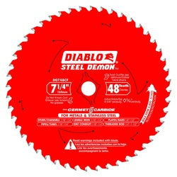 Diablo Steel Demon Circular Saw Blade 7 1/4 in Dia 5/8 in Arbor 48 Teeth Cermet Cutting Edge