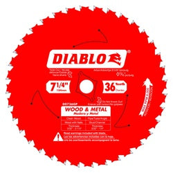 Diablo Circular Saw Blade 7 1/4 in Dia 5/8 in Arbor 36 Teeth TiCo Cutting Edge