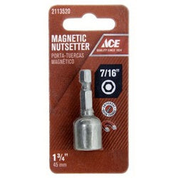 ACE Magnetic Nutsetter 7/16 in Drive Hex Drive 1 3/4 in L 7/8 in L Shank Hex Shank
