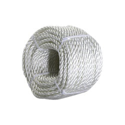 ACE 71221 Rope 1/4 in Dia 50 ft L 136 lb Working Load Nylon White