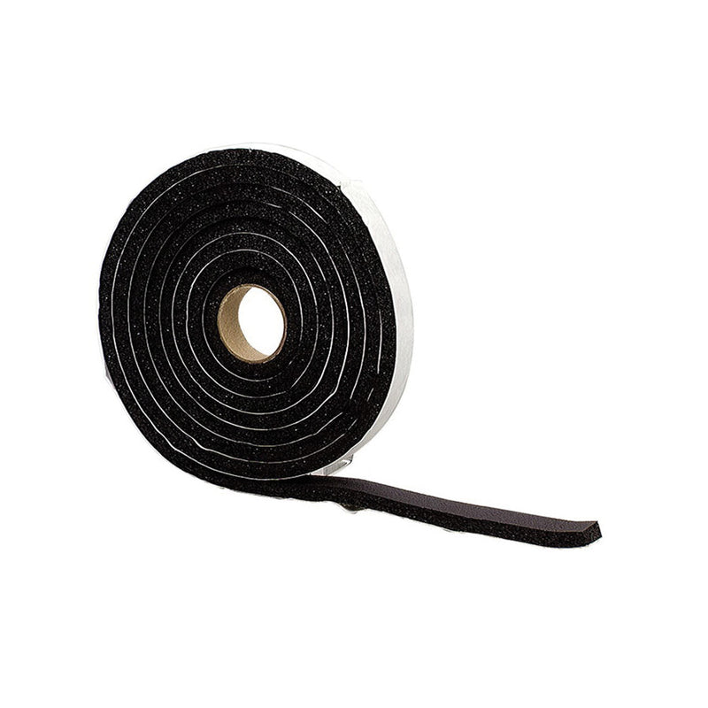 M-D Weatherstrip Tape 1 in W 1/4 in Thick 10 ft L Sponge Rubber Black