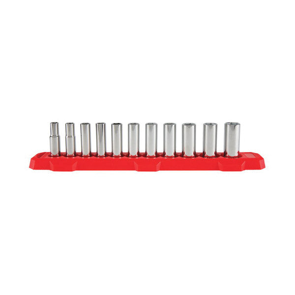 CRAFTSMAN Deep Socket Set Chrome Vanadium Steel Polished Chrome Specifications: 3/8 in Drive