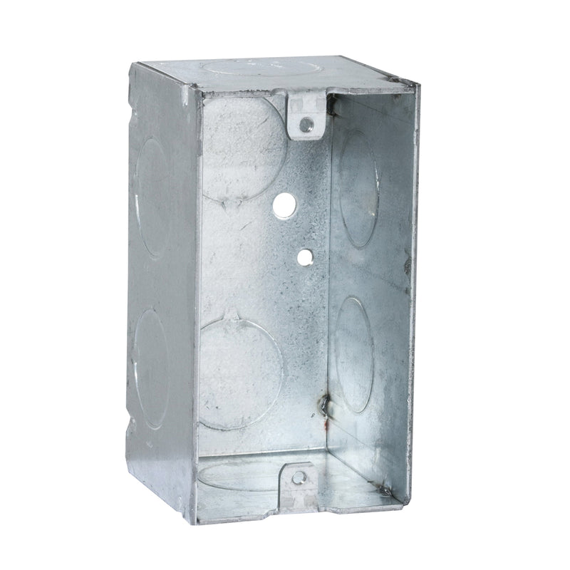 RACO Handy Box 1-Gang 8-Knockout 3/4 in Knockout Steel Gray Pre-Galvanized Threaded Mounting