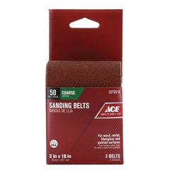 ACE Sanding Belt 3 in W 18 in L 50 Grit Coarse Aluminum Oxide Abrasive