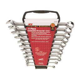ACE Combination Wrench Set Steel Nickel Chrome Plated