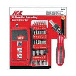ACE Screwdriver Set 2 Piece Steel Clear Specifications: Round Shaft