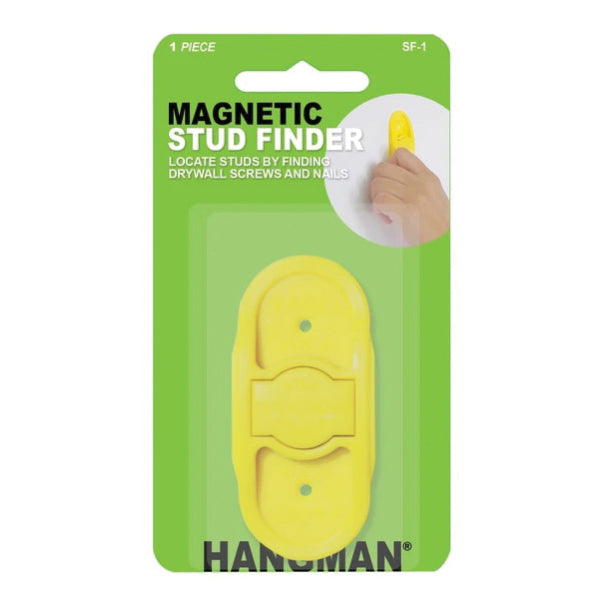 HANGMAN Magnetic Stud Finder Yellow Detectable Material: Drywall Screw/Nail