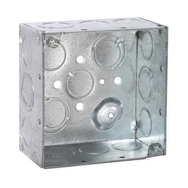 RACO Box 2-Gang 8-Knockout 1/2 in Knockout Steel Gray Screw Mounting