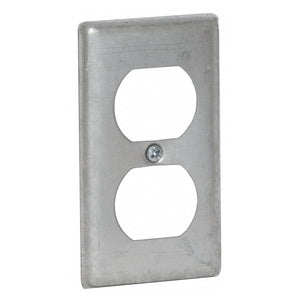 RACO Handy Box Cover 0.22 in L 2.313 in W Rectangular 1-Gang Steel Gray Galvanized