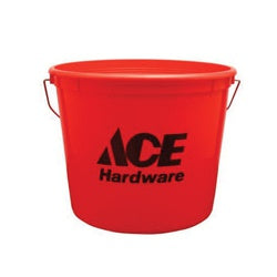 ACE Paint Bucket 5 qt Capacity Plastic Red