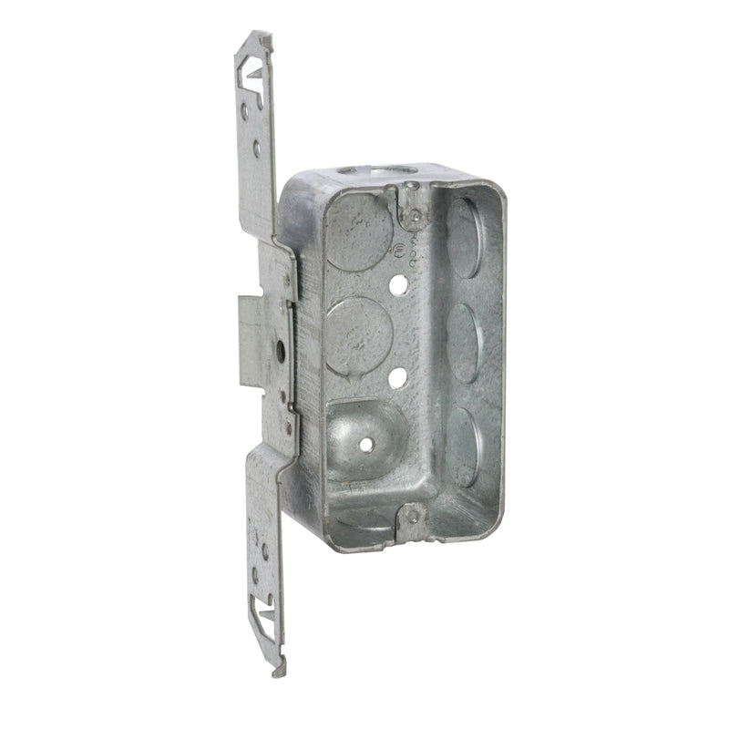 RACO Handy Box 1-Gang 8-Knockout 1/2 in Knockout Steel Silver Pre-Galvanized Surface Mounting