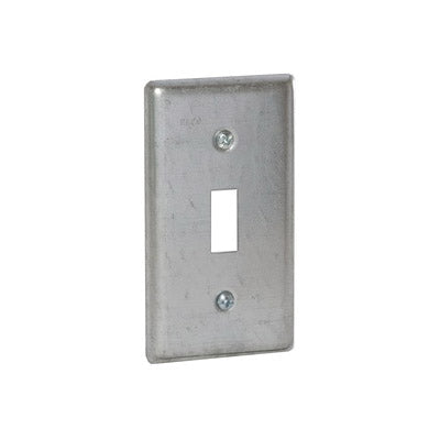 RACO Box Cover 0.49 in L 2.313 in W 1-Gang Steel Gray Galvanized