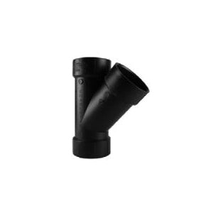 Charlotte Pipe Pipe Wye 1-1/2 in Hub 1-1/2 in Hub 1-1/2 in Hub Black