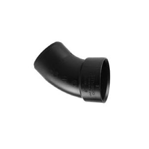 Charlotte Pipe Pipe Elbow 3 in Spigot 3 in Hub 45 deg Black