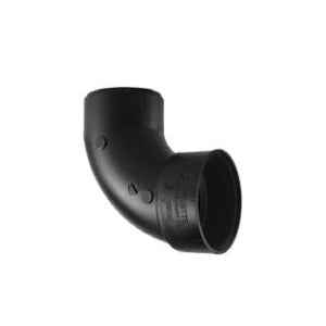 Charlotte Pipe Pipe Elbow 3 in Spigot 3 in Hub 90 deg Black