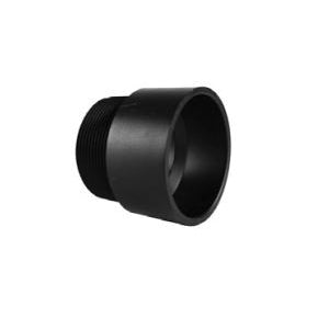 Charlotte Pipe Pipe Adapter 1-1/2 in MPT 1-1/2 in Hub Black