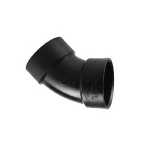 Charlotte Pipe Pipe Elbow 1-1/2 in Hub 1-1/2 in Hub 45 deg Black