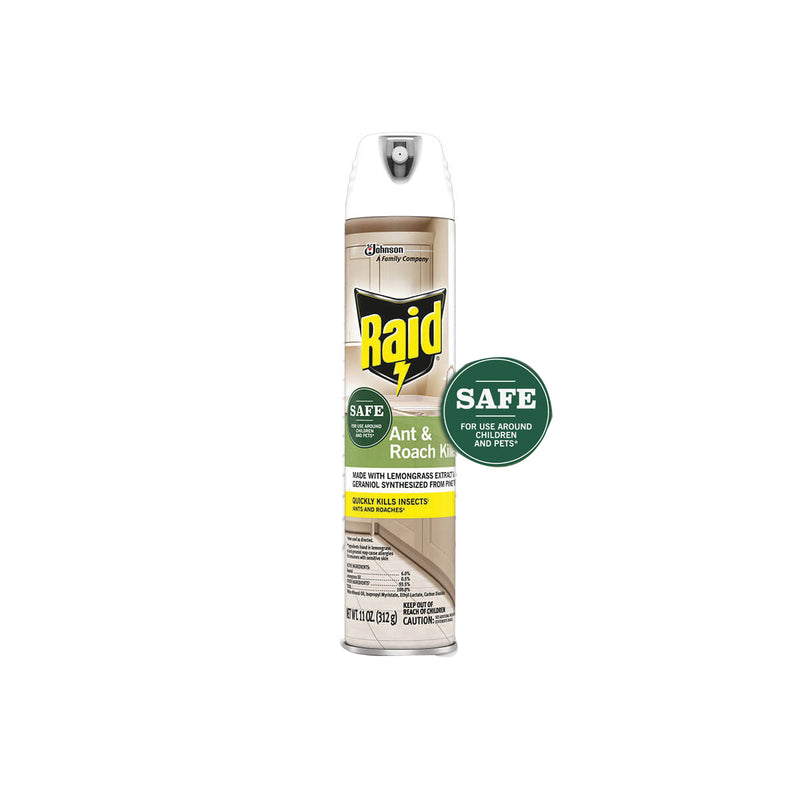 RAID Ant and Roach Killer Aerosol Spray Application Indoor 11 oz Package