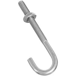 National Hardware N232 876 J Bolt 3/16 in Thread 1 1/2 in L Thread 2 1/2 in L 40 lb Working Load Steel Zinc