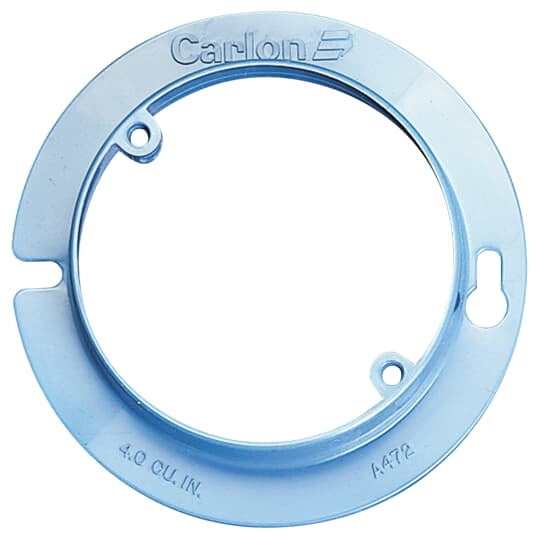 Carlon Plaster Ring 4 in Dia 1/2 in L 4 in W Round 1-Gang PVC Blue