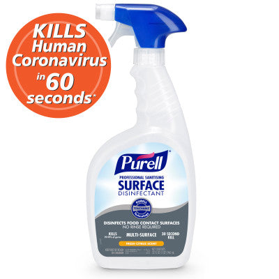 PURELL Professional Surface Disinfectant 32 fl-oz Package Capped Bottle With 2 Spray Trigger Liquid Citrus