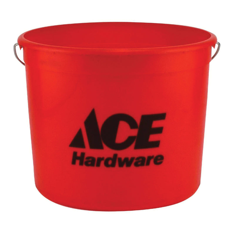 ACE Bucket 10 qt Capacity Plastic Red