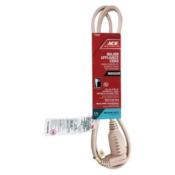 ACE Appliance Cord 14 AWG Cable 3 ft L 15 A 125 V Beige