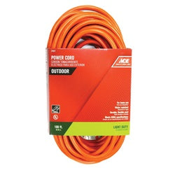 ACE Extension Cord 16 AWG Cable 100 ft L 10 A 125 V Orange