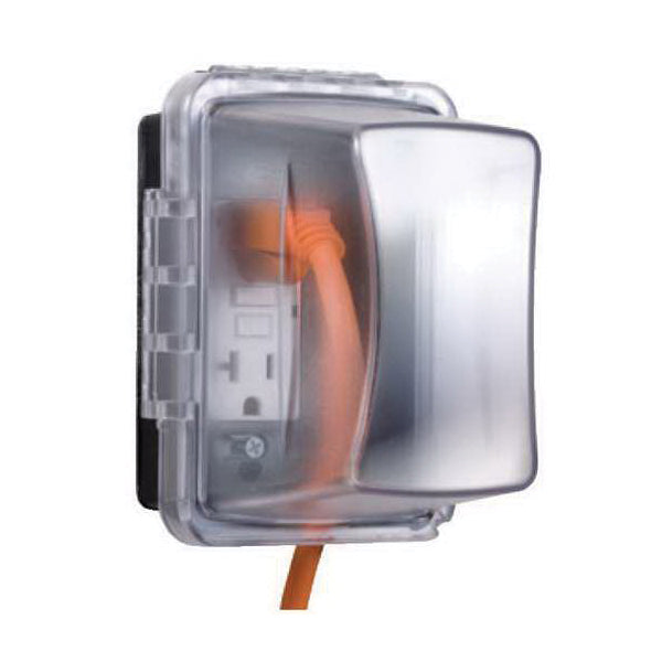 TAYMAC Electrical Box Cover 4 in W 1-Gang Polycarbonate Clear