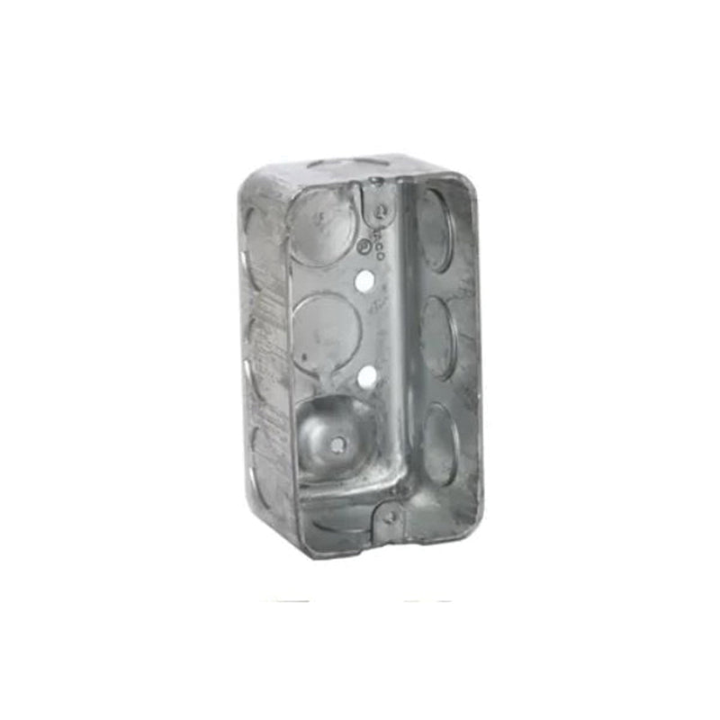 RACO Handy Box 1-Gang 10-Knockout 1/2 in Knockout Steel Gray Surface Mounting