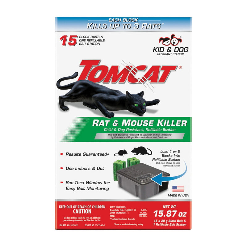 Tomcat Refillable Rat Bait Station Emerald Green