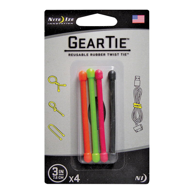 Nite Ize Gear Tie Rubber Assorted