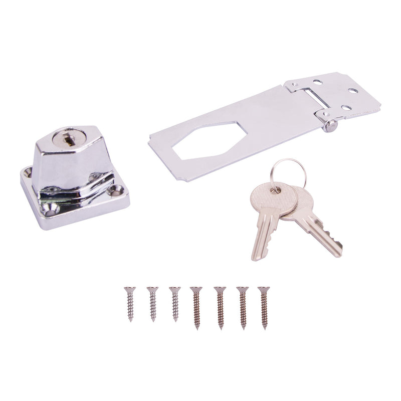 ProSource Safety Hasp 3-1/2 in L Steel Chrome