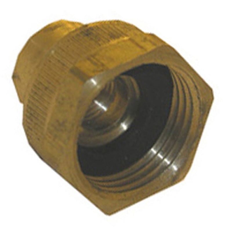 cd brass hose cap w/1/4 tap