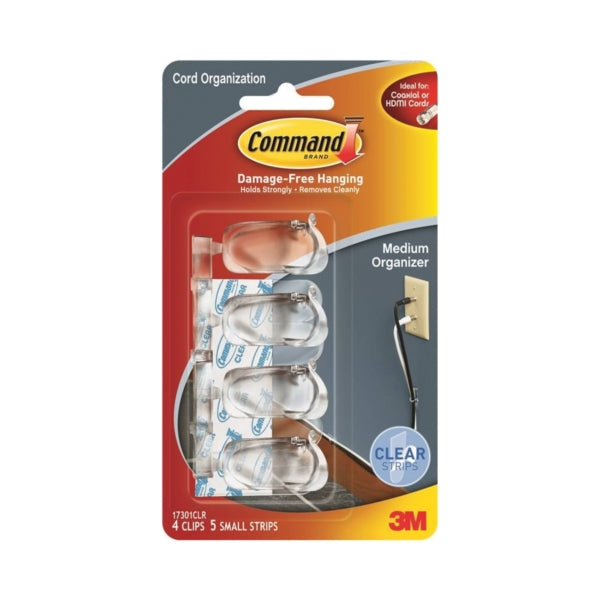 Command Cord Organizer Plastic Clear