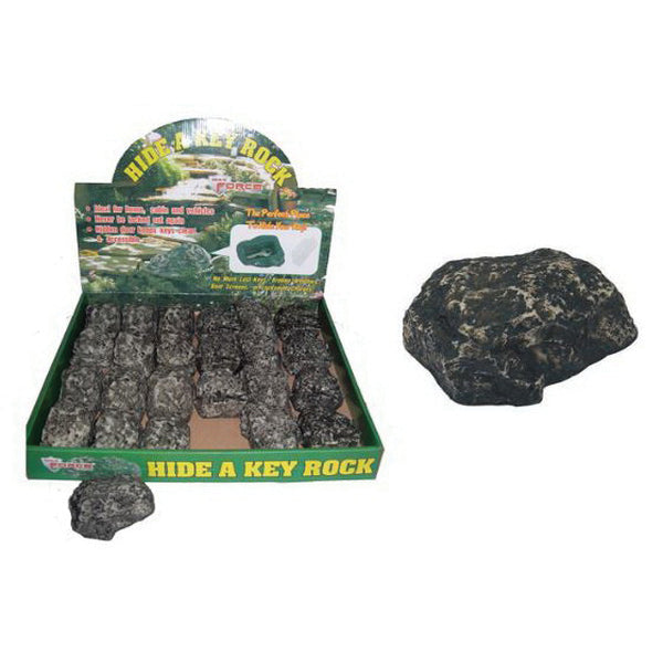 Diamond Visions Hide a Key Rock Plastic/Resin Black/Gray 2-5/8 in W 3-5/8 in H 1-3/8 in D