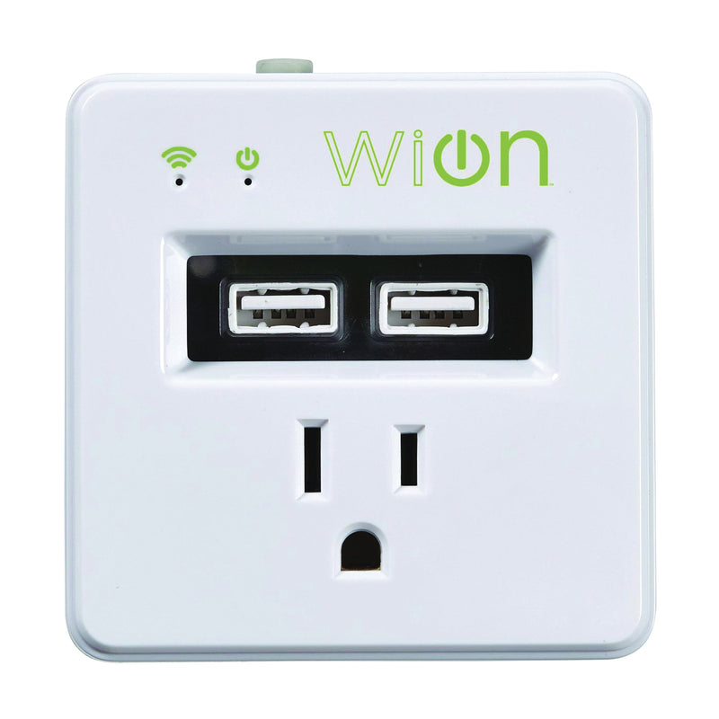 CCI Wi-Fi Wall Tap 15 A 125 V White