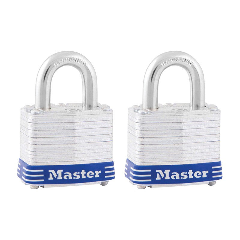 Master Lock Keyed Padlock Alike Key 9/32 in Dia Shackle 3/4 in H Shackle Steel Shackle Steel Body