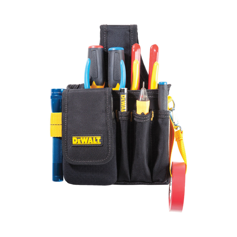 CLC Technicians Pouch 5 -Pocket Ballistic Poly Fabric Black/Yellow 6-1/2 in W 12-1/2 in H 2-1/4 in D