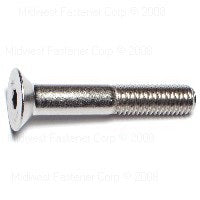 MIDWEST FASTENER Cap Screw M10-1.5 Thread 60 mm L Coarse Thread Flat Head Hex Socket Drive Stainless Steel