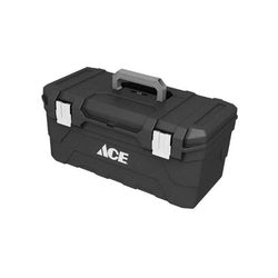 ACE Tool Box Plastic Black 23 in L x 9 1/4 in W x 10 1/2 in H Outside 1 Drawer 1 Compartment