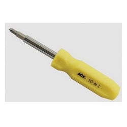 ACE Multi Bit Screwdriver 8 in OAL Polypropylene Handle