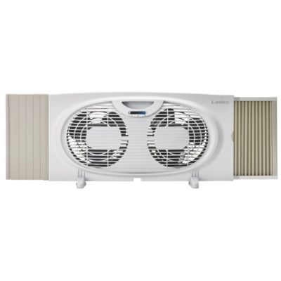 Lasko Twin Window Fan 7 in Dia Blade 6-Blade 3-Speed Manual Control White