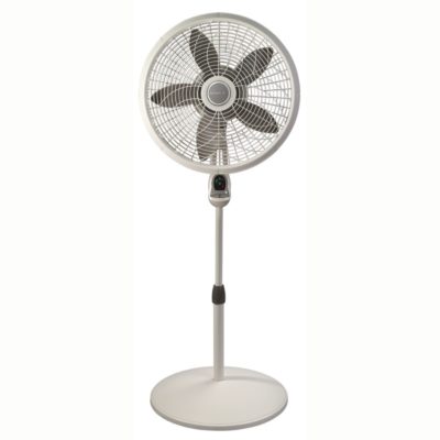 Pedestal Fan 120 V 18 in Diameter Blade Plastic Housing Material White