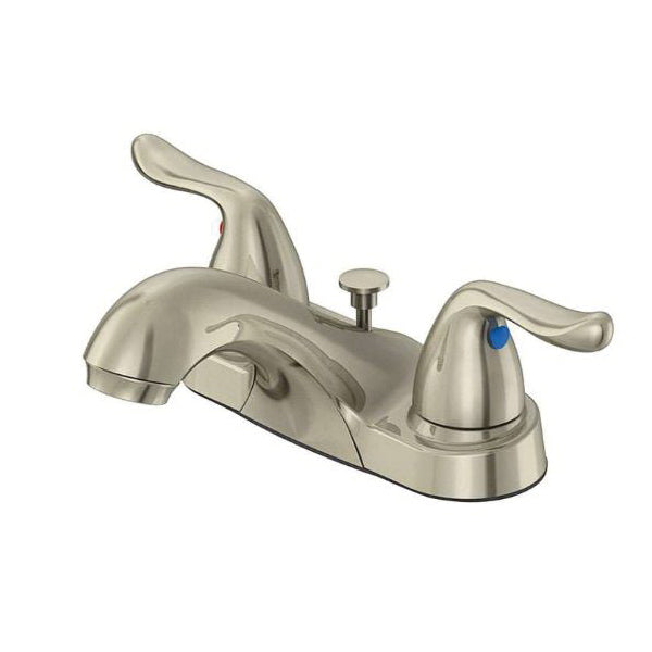 OakBrook Pacifica Pop-Up Faucet 1.2 gpm 2-Faucet Handle 3-Faucet Hole Brushed Nickel