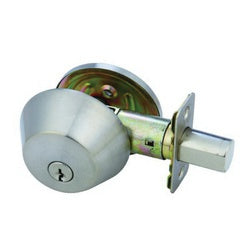 ACE Deadbolt ANSI 3 Grade Stainless Steel Brushed Chrome 2 3/8 to 2 3/4 in Backset KW1 Keyway