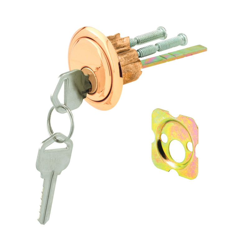 Prime-Line Rim Cylinder Lock Aluminum Brass Kwikset Keyway