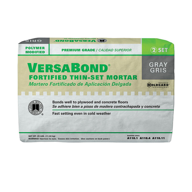 CUSTOM VersaBond Flex Thin-Set Mortar Gray Powder 25 lb Bag